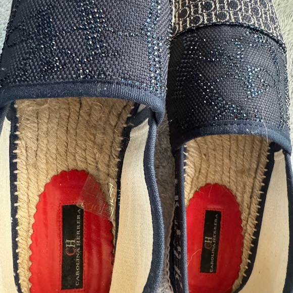 Carolina Herrera Blue Espadrilles with Quilted Pattern - Picture 7 of 8
